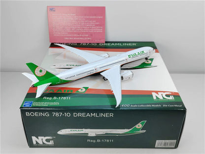 NG Models EVA Air for Boeing B787-10 B-17811 1:400 Aircraft Pre-built Model
