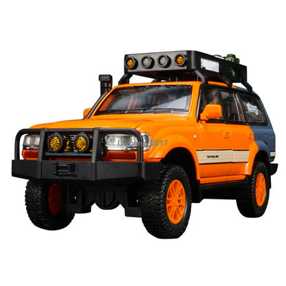 1/24 Land Cruiser LC80 Model Car Diecast Toy Cars Toys for Boys Kids Gift Orange