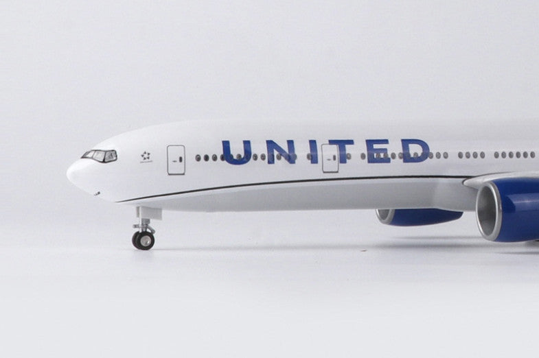47CM 1:157 UNITED BOEING 777-300ER Airplane Landing Gears Resin Aircraft Model