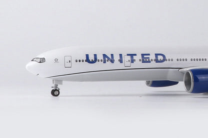 47CM 1:157 UNITED BOEING 777-300ER Airplane Landing Gears Resin Aircraft Model