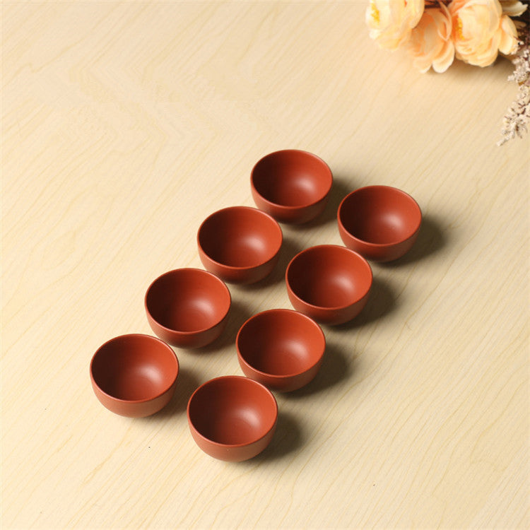 8 Tea Cups 35ml Chinese Kungfu Tea Cup Real Yixing Zisha Cup Of Tea Purple Clay
