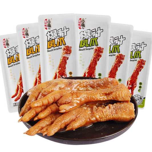 老叫花爆汁凤爪香辣味小吃休闲零食 Old Flower Fried Chicken Feet Spicy Snack Casual Snack