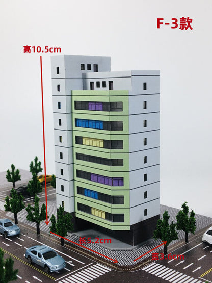 1:300 Building Model Street High-rise Building Railway House Scene Model