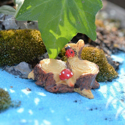 Figurines Moss Micro Landscape Mushrooms Stump Decoration Ornaments Mini Crafts