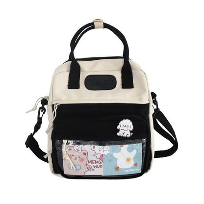 Small Backpack Nylon Bags Lightweight Zipper Bookbag Travel Rucksack 24*9*26 CM