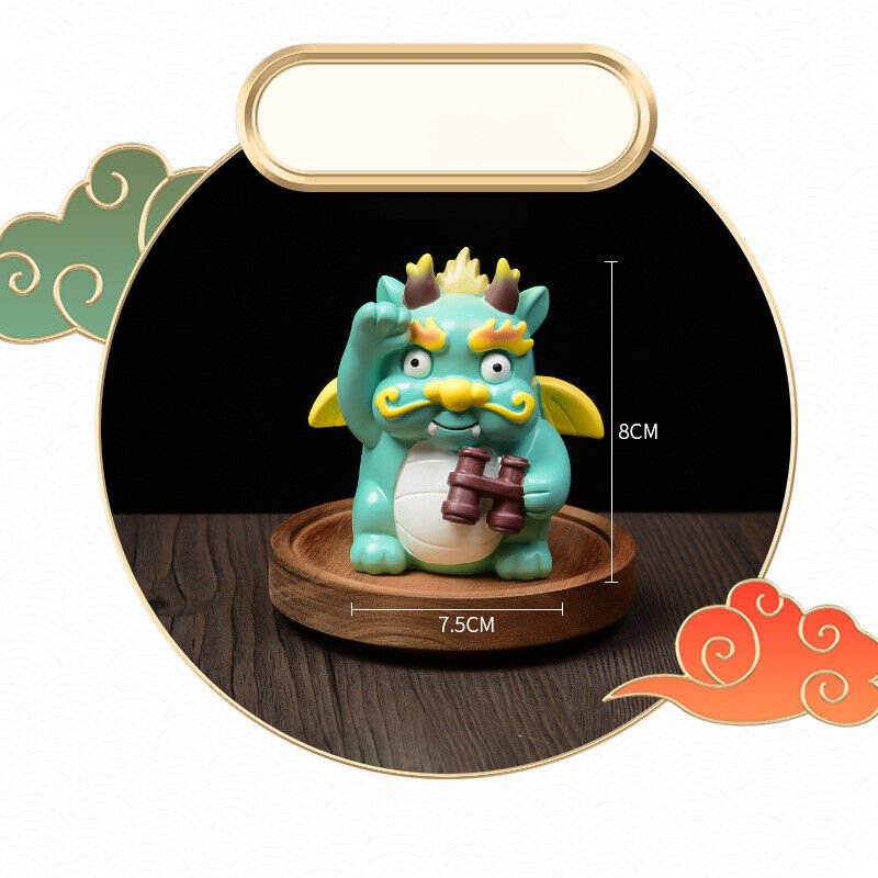 2024 Chinese Zodiac Dragon Resin Statue Year Gift Home Car Mascot Decor Ornament