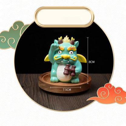 2024 Chinese Zodiac Dragon Resin Statue Year Gift Home Car Mascot Decor Ornament