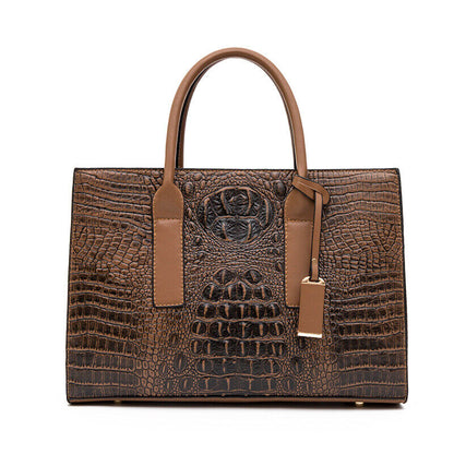 3x Women's Bag Trend Crocodile Tote Handbag Large Shoulder Crossbody Wallet Bag