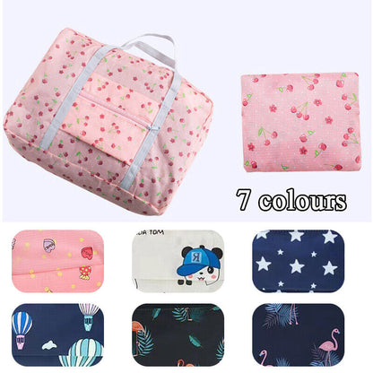 Folding Printing Duffle Gym Bag Sports Travel Luggage Handbag Tote Shoulder Bag