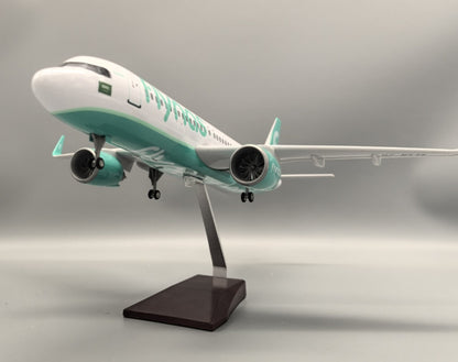 1:80 47CM Flynas AIRBUS A320neo Airplane Landing Gear Resin Aircraft Model