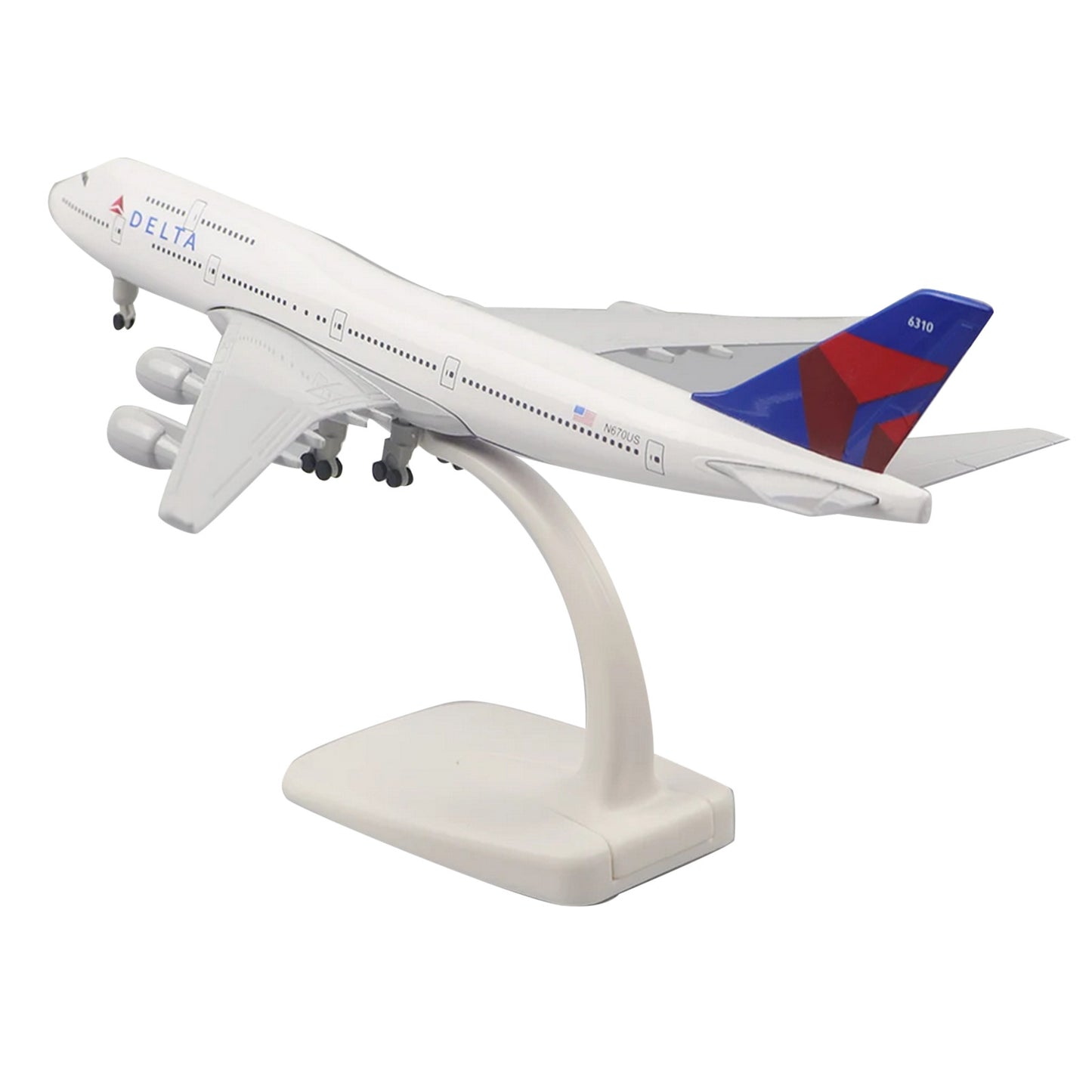 1:300 20cm Delta B747 Alloy Plane Model Airplane Souvenir Static Display Craft