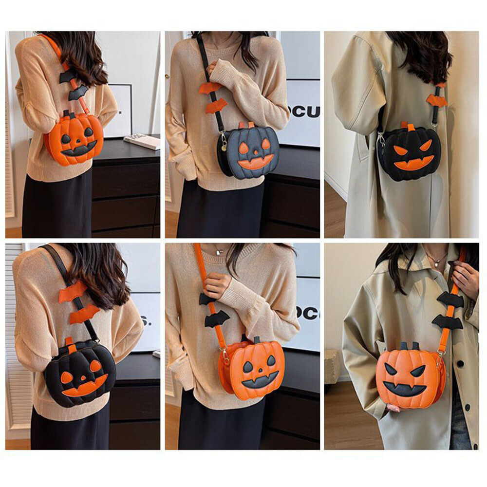 Crossbody Bag Halloween Bag Pumpkin Purse Satchel Bag Shoulder Bag Funny PU