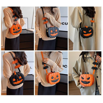 Crossbody Bag Halloween Bag Pumpkin Purse Satchel Bag Shoulder Bag Funny PU