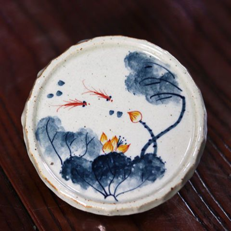 Jingdezhen Ceramic Hand-painted Cup Mat Tea Set Accessories Tea Tray Mat