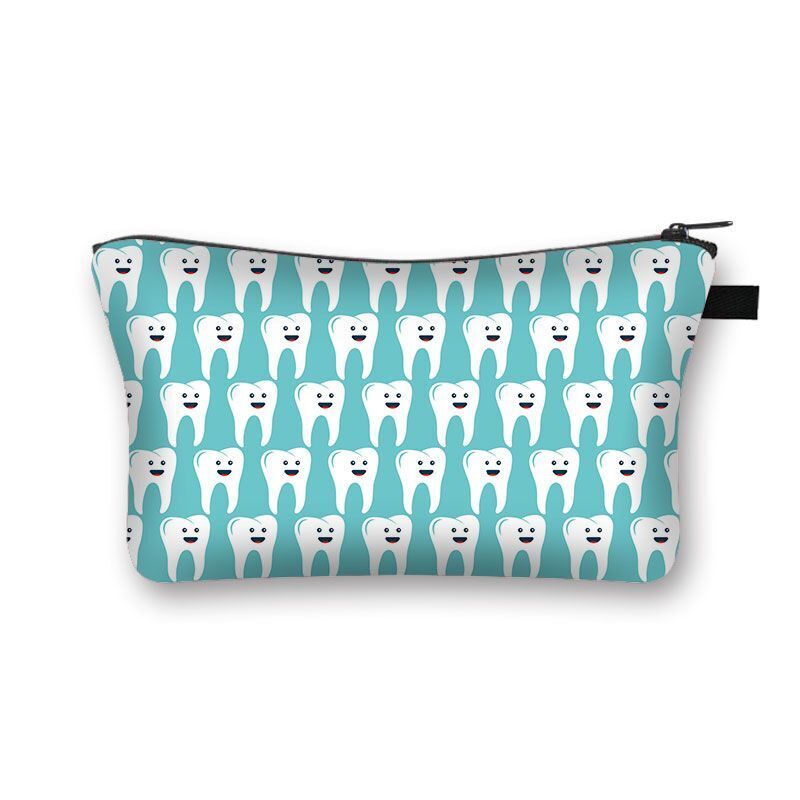 Cartoon Print Cosmetic Case Makeup Bag Organizer Travel Storage Purse 15*13*21CM