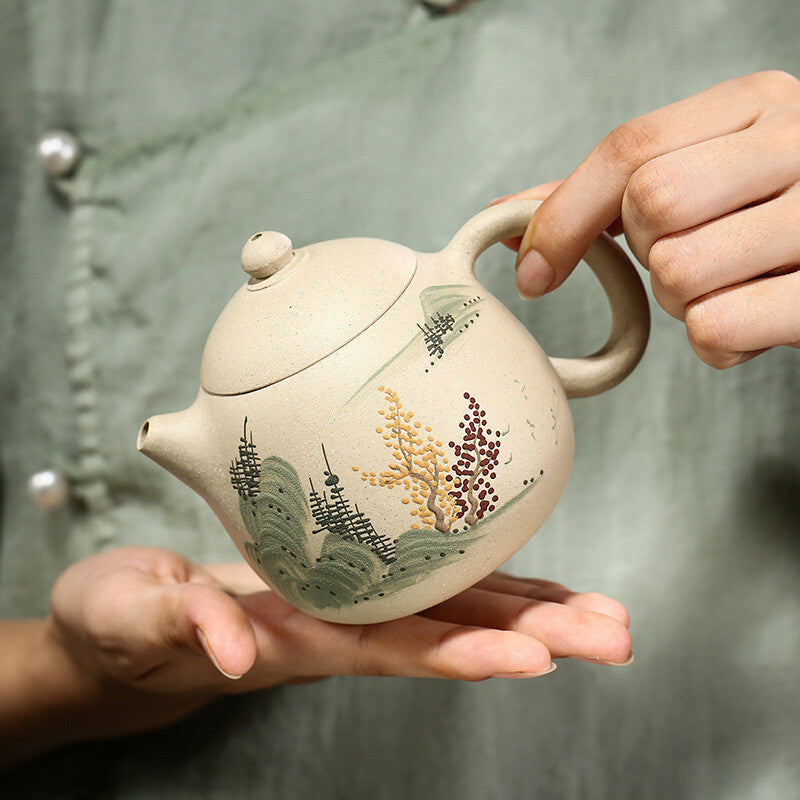 yixing zisha teapot with certificate paper marked dragon egg shape real Tea pot