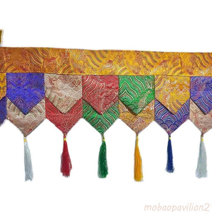 100cm Retro Altar Decor Meditation Room Buddhist Temple Table Curtain Hanging