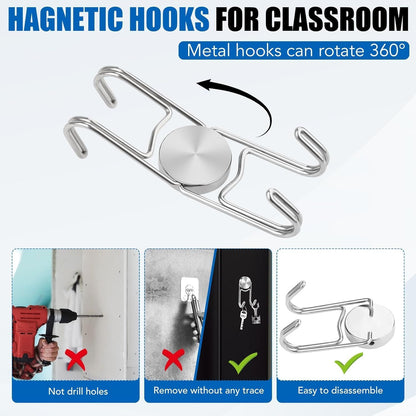 Magnet Hooks, Swivel 50Lbs Magnets with Hooks, Heavy Duty Magnet Hook for Cruise