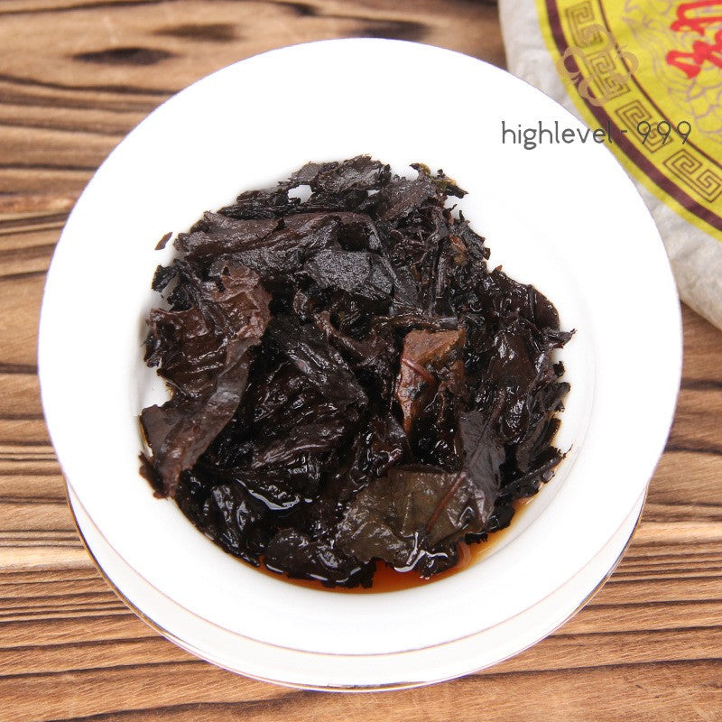 357g Five Year Dry Storage Menghai Pu'er Tea Ripe Puerh Cake Aged