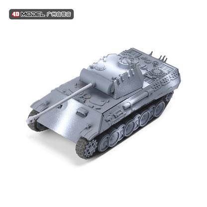 6Pcs Gray World War II German Tank Series Model Military Assembled Model 1/72