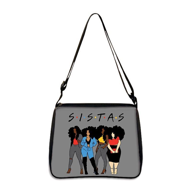 Fashion Forever Sister Print Handbag Tote Shoulder Bag Beach Purse Polyester 1PC