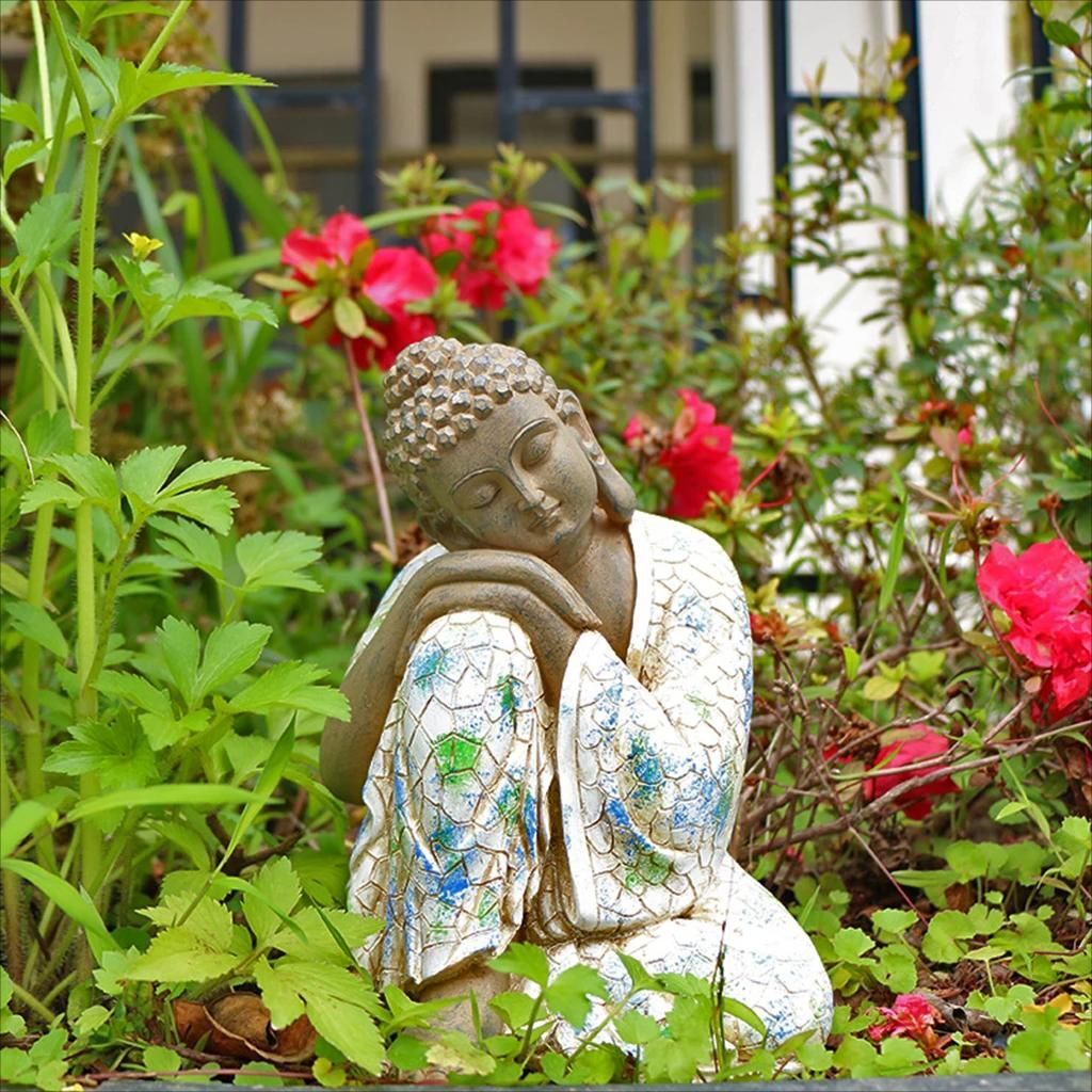 Garden Statues of Meditation Zen Buddha Decoration Yard Porch Home Figurines