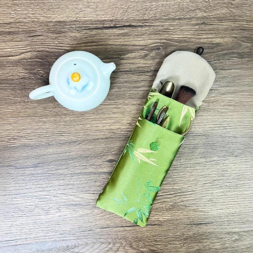 Weaving Fabric Tea Ceremony Storage Tea Bag Set of Three Pieces