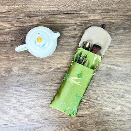 Weaving Fabric Tea Ceremony Storage Tea Bag Set of Three Pieces