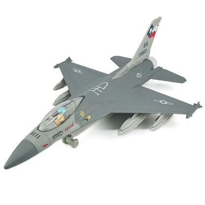 1:72 F16 Fighter Jet Airplane Model Diecast Military Toy Airplane for Boys Gray