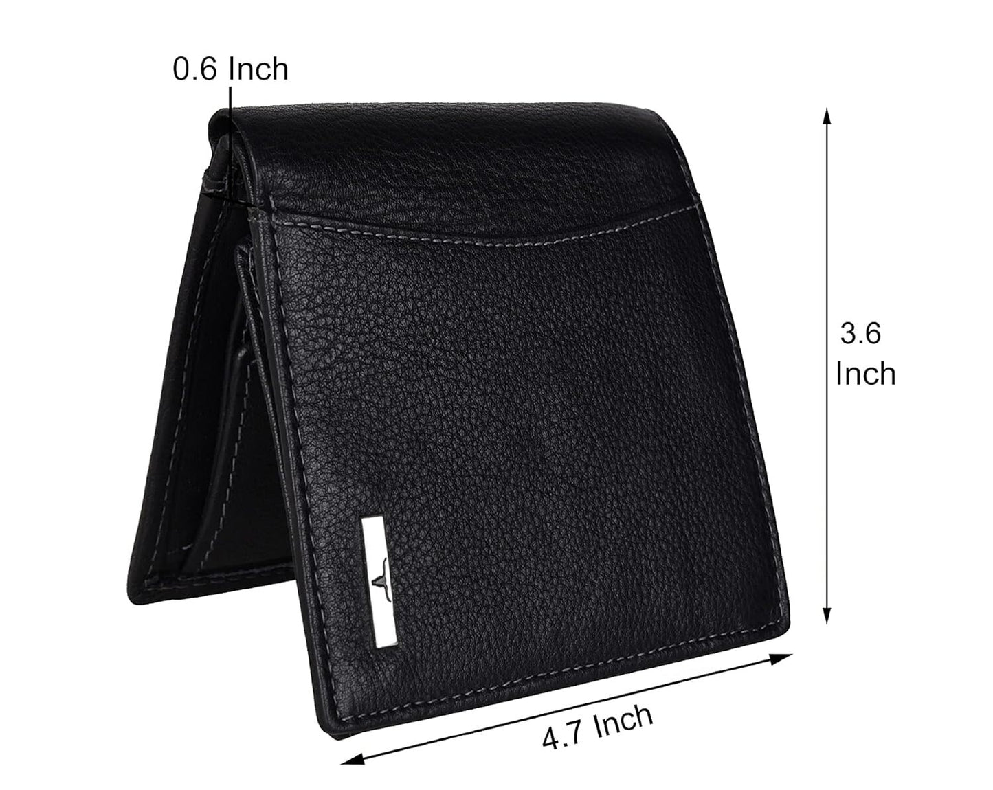 New Black Bi-Fold Leather Men's Wallet RFID Protection Gift Item
