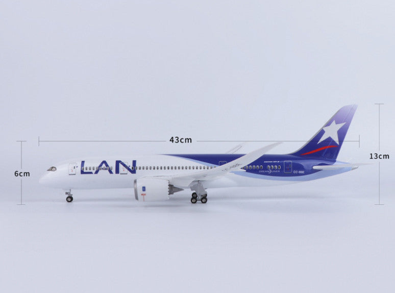 1:130 43CM LAN BOEING 787 Passenger Airplane Landing Gear Resin Aircraft Model