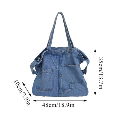 Women Denim Handbag Shoulder Crossbody Bag Tote Messenger Travel Satchel Purse