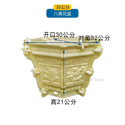 Cement Flower Mold Flower Pot European Style Bonsai Model Concrete Hexagonal Pot