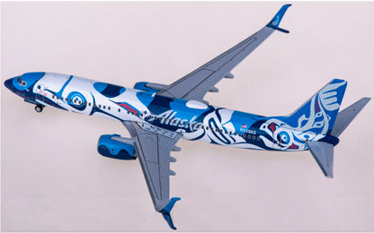 1:400 Geminijets Alaska Airlines B737-800 Passenger Airplane Diecast Model