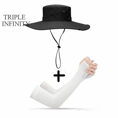 Bucket Hat Cowboy Summer Fishing Hiking Beach Waterproof Sun-proof Anti-UV Cap