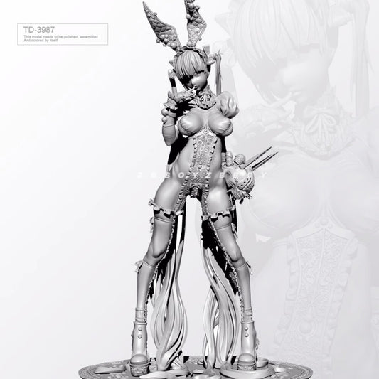 65mm resin figure model Fantasy Rabbit Girl unassembled Unpainted
