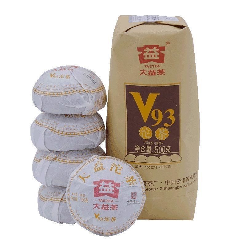 2018 Dayi V93 Yunnan Menghai TAETEA Pu-erh Chinese Pu'er Tea Tuo Cha Ripe Puer