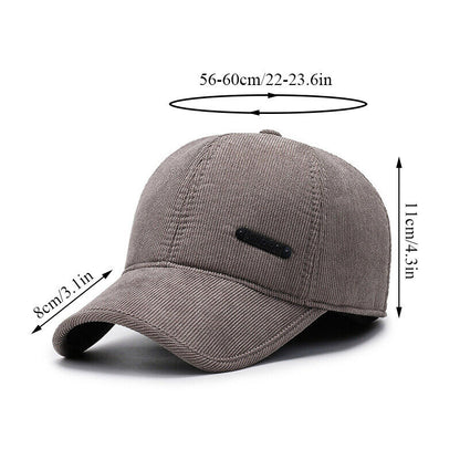Unisex Men Corduroy Baseball Cap Casual Hat Trucker Classic Adjustable Solid