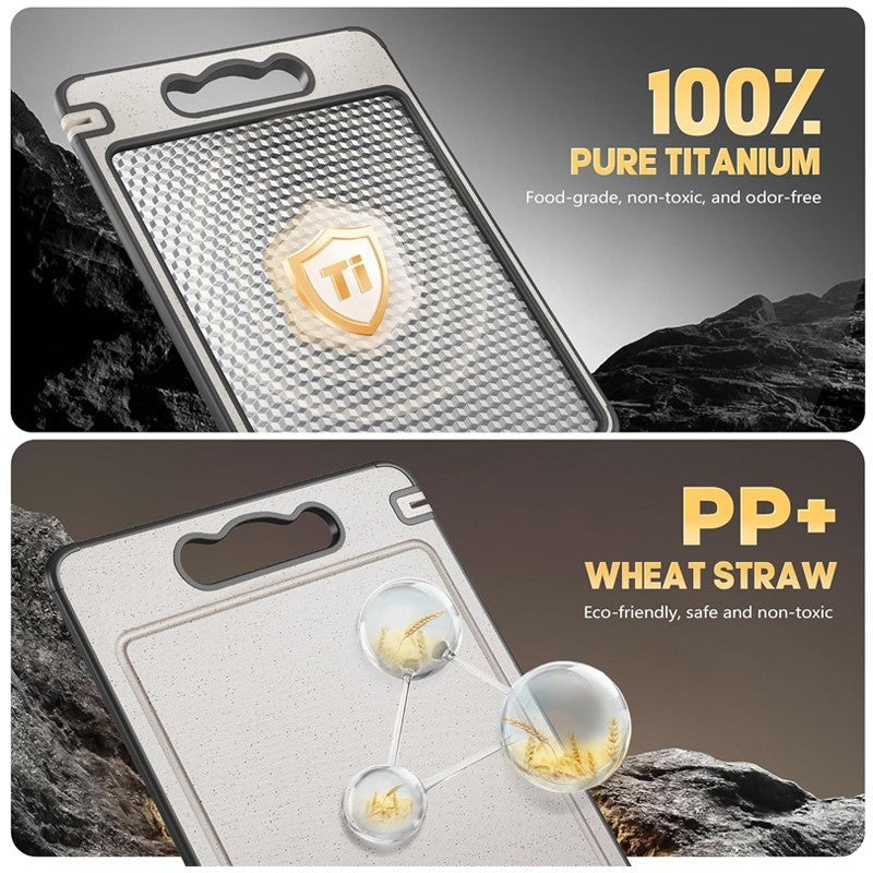 Titanium Cutting Board Double-Sided Titanium Chopping Boards for Kitchen Camping