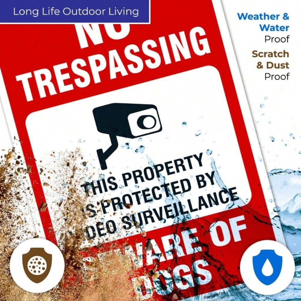 Beware of Dog Sign – Weatherproof Outdoor Home Security Anti-Theft