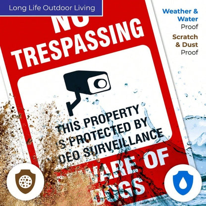 Beware of Dog Sign – Weatherproof Outdoor Home Security Anti-Theft