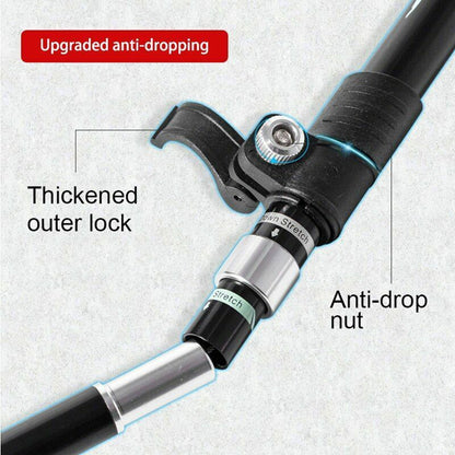 Folding Trekking Pole Portable Walking Stick Outdoor Climbing Hiking Adult Blue