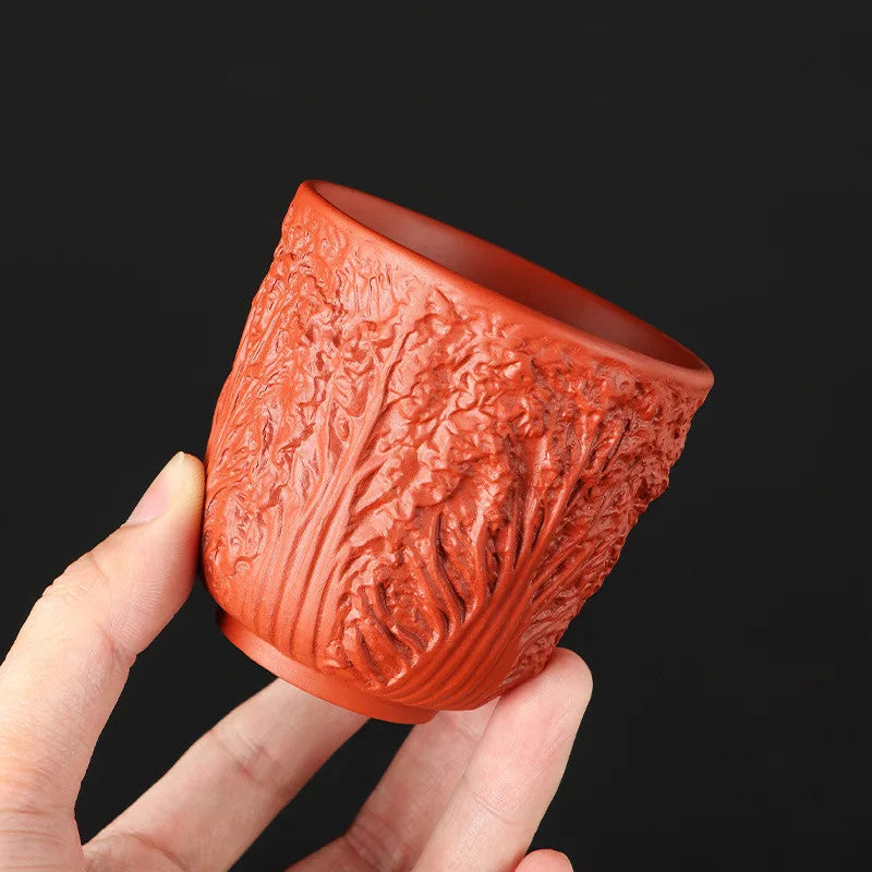 155ml Purple Clay Hundred Wealth Master Cup Kung Fu Tea Cup Single Tasting Cup