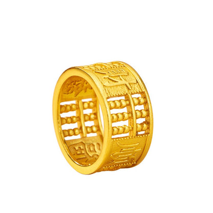 Abacus Adjustable 22 K 23 K 24 K Gilding Gold GP Jewelry Ring