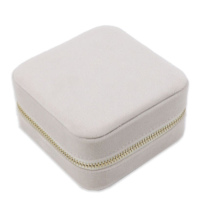 Customized Genuine Leather Earrings Ring Case Jewelry Storage Box 11.5*11.5*6 CM