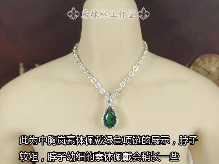 1/6 Female Teardrop White Stone Necklace Model For 12 "ph Tbl Action Figure Body