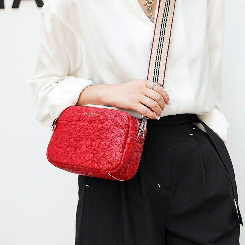 Women Handbags Genuine Leather Luxury Shoulder Bags Soft Cowhide Messenger Purse