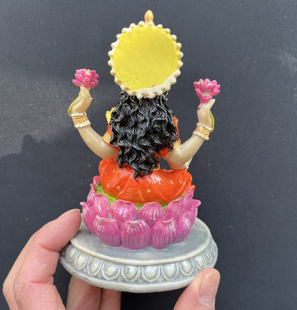 5" Lakshmi Statue Goddess of Wealth Vishnu Shakti Hindu Amulet