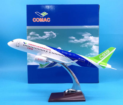 38CM CHINA COMAC C919 B-001A Commerce Passenger Airplane Resin Aircraft PModel