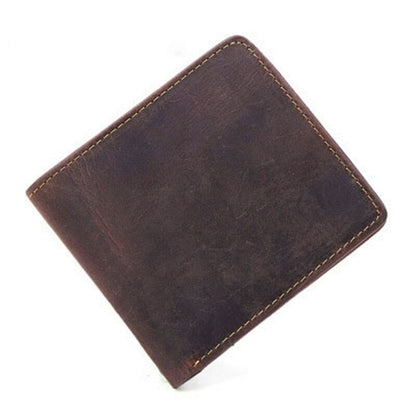 Leather Card Clamps Men's Wallet Card&ID Holder Bag Purse Cash Clip Billfold Bag